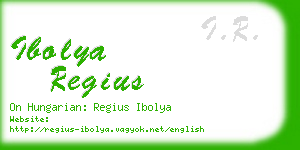 ibolya regius business card